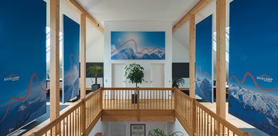 Raumteiler mit Seilsystem