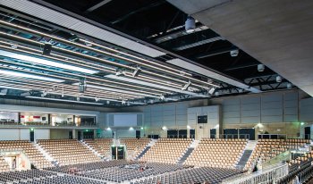 Akustik-Wandabsorber Color Alu-Connect, EmslandArena Lingen Akustik-Wandabsorber Color Alu-Connect, EmslandArena Lingen
